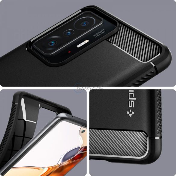 Spigen Rugged Armor Xiaomi 11t 5g / 11t Pro 5G matt fekete tok