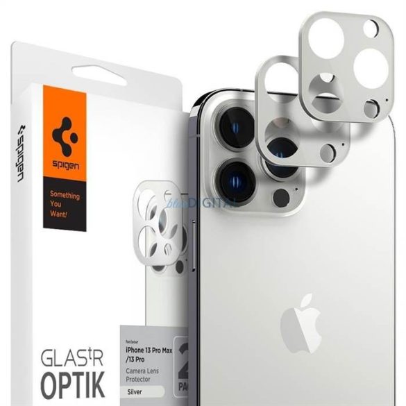Spigen Optik.tr Camera Protector 2-Pack iPhone 13 Pro / 13 Pro Max Silver tok