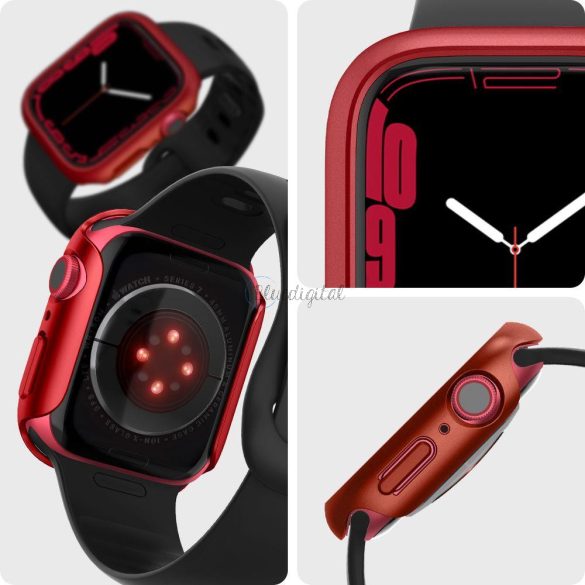 Spigen Thin Fit Apple Watch 7 (45 mm) fémvörös