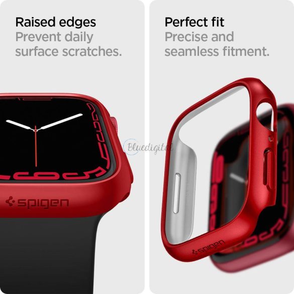 Spigen Thin Fit Apple Watch 7 (45 mm) fémvörös