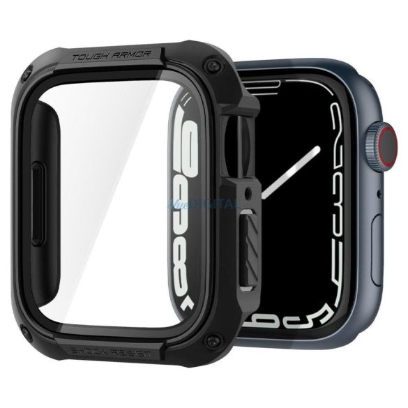 Spigen Tough Armor csereszíj Apple Watch 7 45mm/Apple Watch 8 45mm fekete