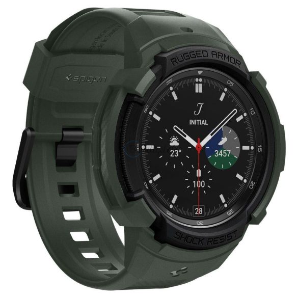 Spigen Rugged Armor "Pro" csereszíj Galaxy Watch 4 Classic 46mm zöld