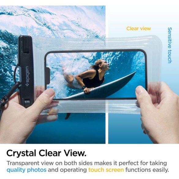 Spigen A610 UNIVERSAL WATERPROOF FLOAT tok 2-PACK CRYSTAL CLEAR (kristálytiszta)