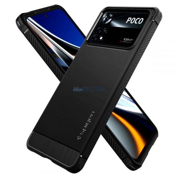 Spigen RUGGED ARMOR XIAOMI POCO X4 PRO 5G matt FEKETE