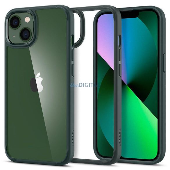 Spigen ULTRA HYBRID IPHONE 13 sötétzöld tok