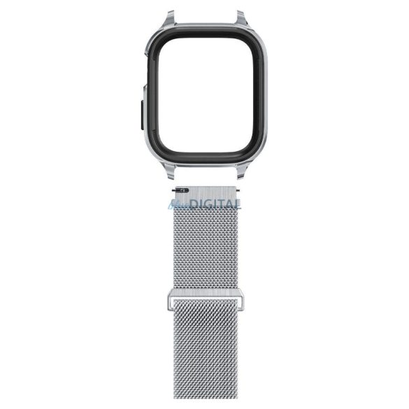 Spigen Metal Fit "Pro" csereszíj Apple Watch 4 / 5 / 6 / 7 / 8 / 9 / SE (44 / 45 mm) ezüst színű