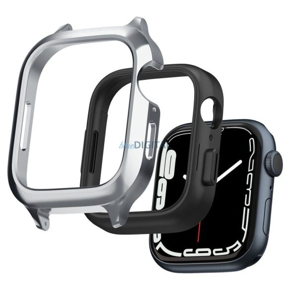 Spigen Metal Fit "Pro" csereszíj Apple Watch 4 / 5 / 6 / 7 / 8 / 9 / SE (44 / 45 mm) ezüst színű