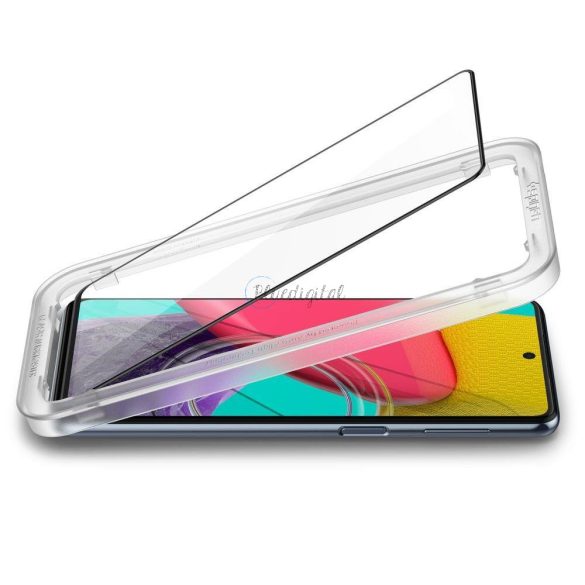 TEMPERED GLASS Spigen ALM GLASS FC GALAXY M53 5G FEKETE fólia