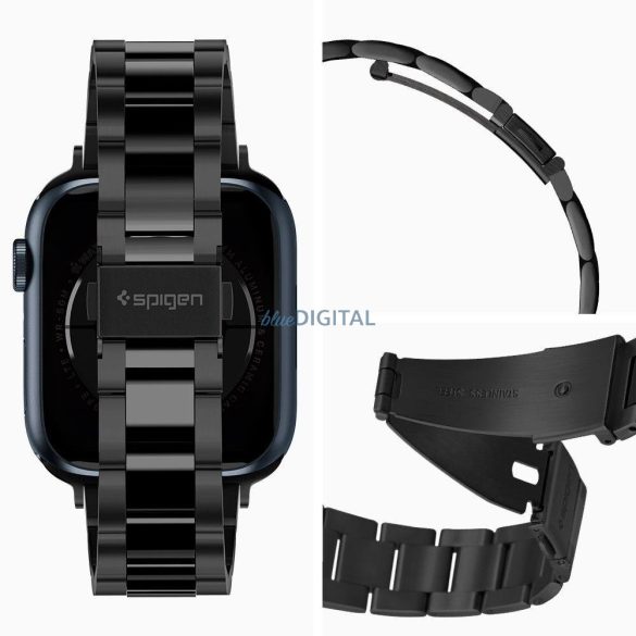 Spigen Modern Fit csereszíj Apple Watch 4 / 5 / 6 / 7 / 8 / 9 / SE (38 / 40 / 41 mm) fekete