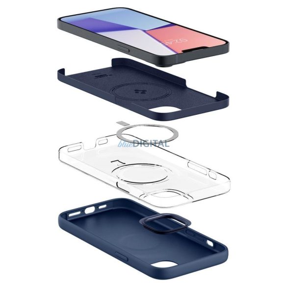 Spigen SILICONE FIT MAG MAG MAGSAFE IPHONE 14 PLUS Tengerészkék BLUE