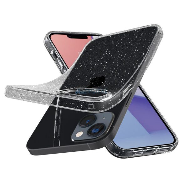 Spigen Liquid Crystal tok csillogósal iPhone 14 átlátszó