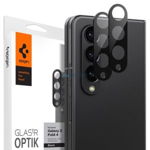 Spigen OPTIK.TR kamera lencse védő fólia fekete szegéllyel 2 db-os Samsung Galaxy Z Fold 4