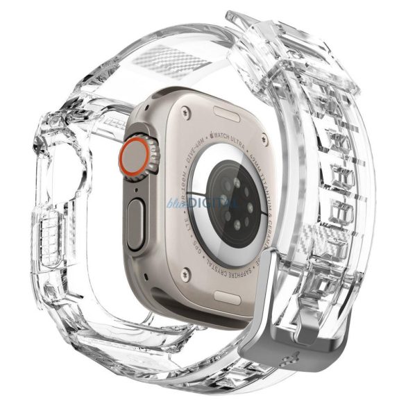 Spigen RUGGED ARMOR "PRO" Apple Watch ULTRA (49MM) átlátszó szíj és tok