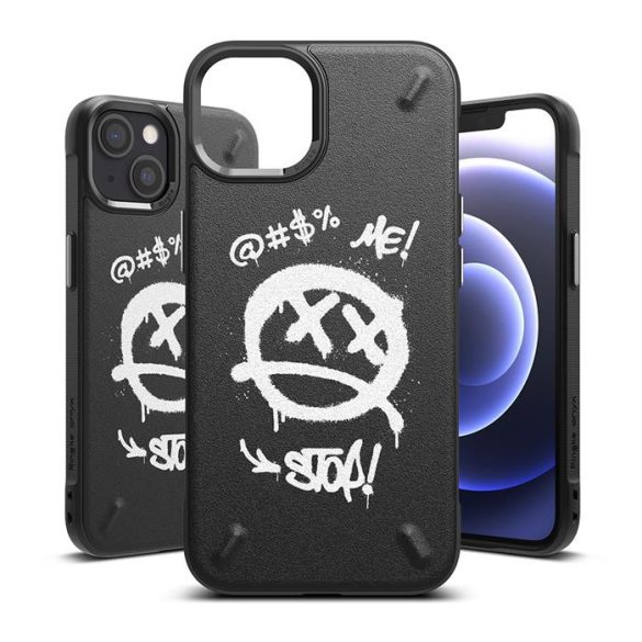 Ringke Onyx Design Tartós TPU tok iPhone 13 mini fekete (Graffiti) (OD541E233)