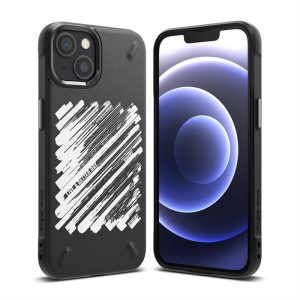 Ringke Onyx Design Tartós TPU telefontok iPhone 13 Mini Black (Paint) (OD541E229)