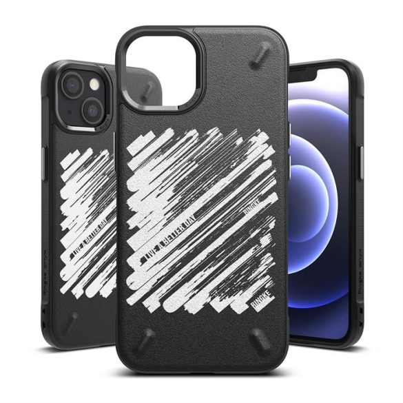 Ringke Onyx Design Tartós TPU telefontok iPhone 13 Mini Black (Paint) (OD541E229)