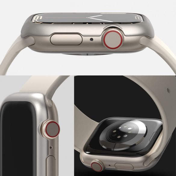 Ringke Bezel stílusos acél védőborítás Apple Watch 7 41mm-es ezüst (AW7-41-09) tok