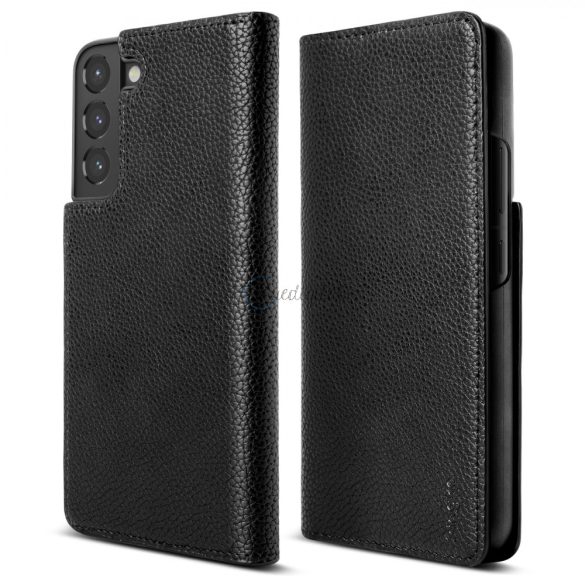 Ringke Folio Signature Flip bőr tok Samsung Galaxy S22 + (S22 Plus) fekete (FSS118R262)