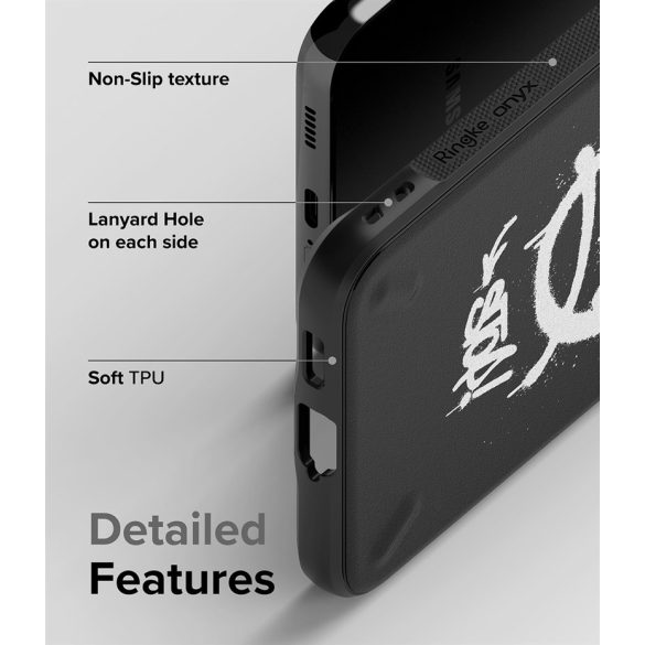 Ringke onyx Design tartós tok Samsung Galaxy S22 fekete (x) ()