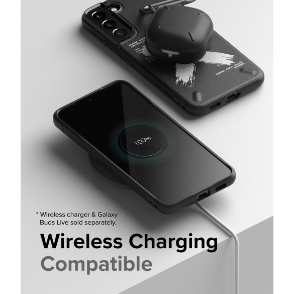 Ringke Onyx Design Teses TPU tok Samsung Galaxy S22 + (S22 Plus) fekete (graffiti) ()