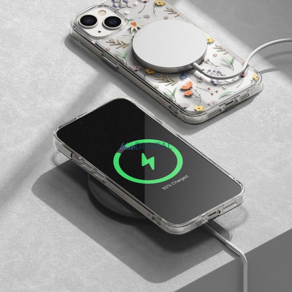 Ringke Fusion Design páncélozott tok zselés kerettel iPhone 14 Plus átlátszó (száraz virágok) (FD637E30)