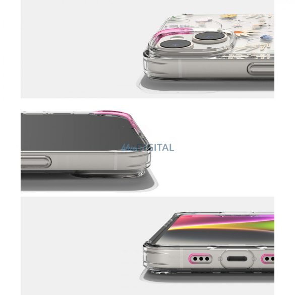Ringke Fusion Design páncélozott tok zselés kerettel iPhone 14 Plus átlátszó (száraz virágok) (FD637E30)