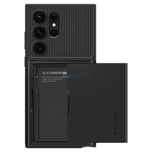 Spigen SLIM ARMOR CS Samsung Galaxy S23 Ultra fekete tok