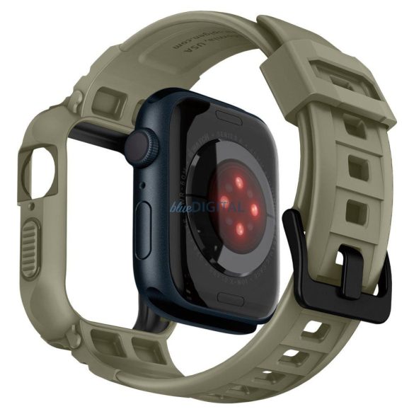 SPIGEN RUGGED ARMOR "PRO" APPLE WATCH 4 / 5 / 6 / 7 / 8 / SE (44 / 45 MM) VINTAGE keki szíj és tok