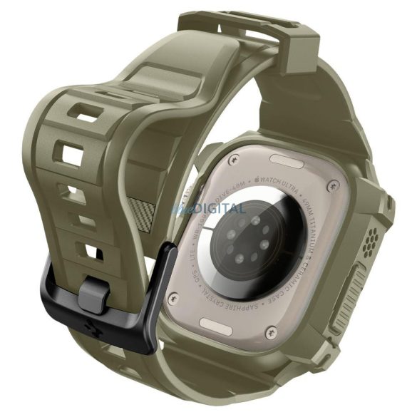 Spigen RUGGED ARMOR "PRO" Apple Watch ULTRA (49MM) VINTAGE keki szíj és tok