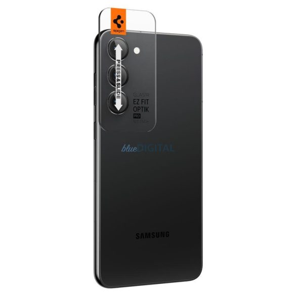 Spigen OPTIK.TR "EZ FIT" kameravédő fólia 2db Samsung Galaxy S23 / Samsung Galaxy S23+ PLUS fekete