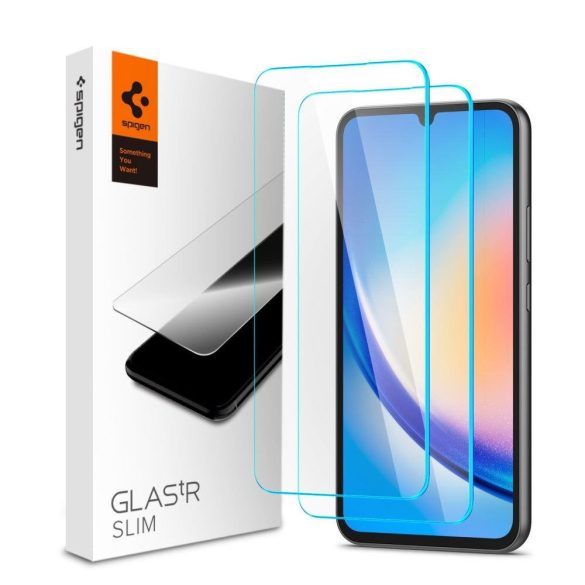 SPIGEN GLAS.TR SLIM 2 CSOMAG GALAXY A34 5G ÁTLÁTSZÓ EDZETT ÜVEGFÓLIA