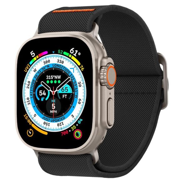 Spigen Fit Lite Ultra csereszíj Apple Watch 4 / 5 / 6 / 7 / 8 / 9 / SE / Ultra (42 / 44 / 45 / 49 mm) fekete