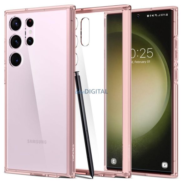 Spigen ULTRA HYBRID Samsung Galaxy S23 Ultra rózsaszín tok