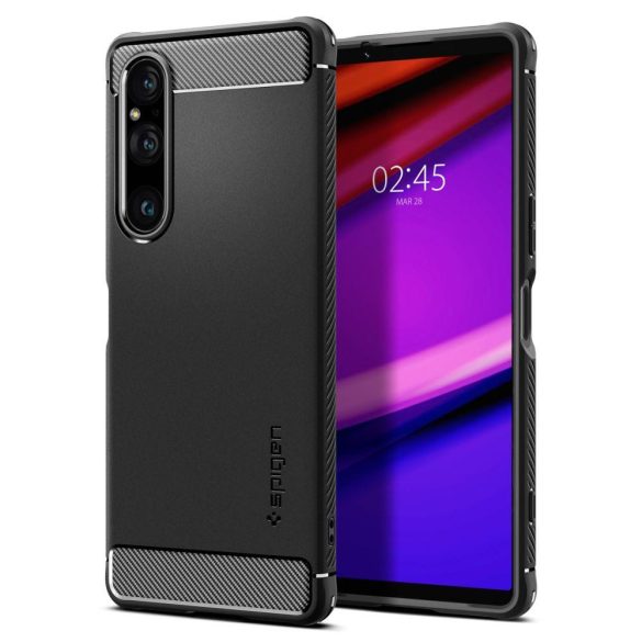 Spigen RUGGED ARMOR SONY XPERIA 1 V Matt FEKETE tok