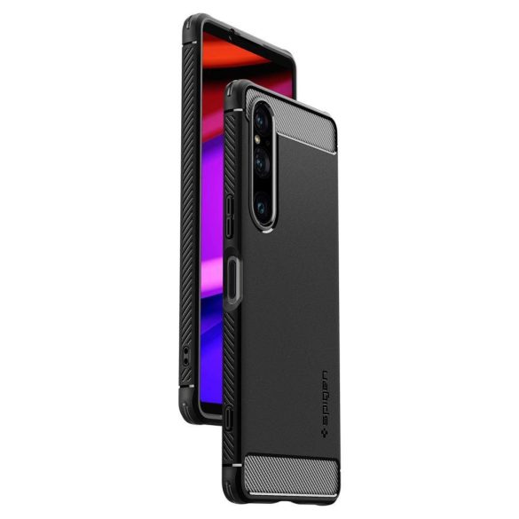 Spigen RUGGED ARMOR SONY XPERIA 1 V Matt FEKETE tok