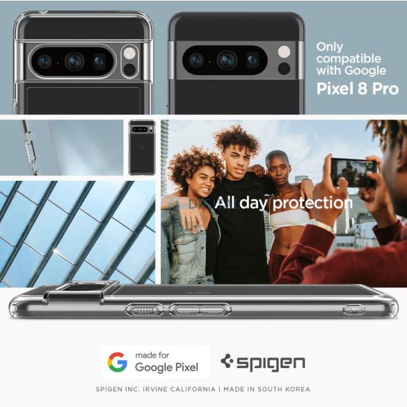 SPIGEN ULTRA HIBRID GOOGLE PIXEL 8 PRO átlátszó tok