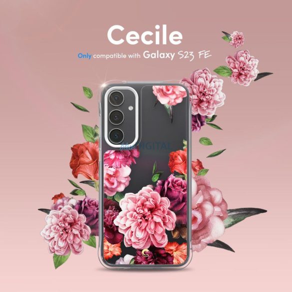 Spigen CYRILL CECILE Samsung Galaxy S23 FE ROSE FLORAL (Rózsaszín virágos) tok