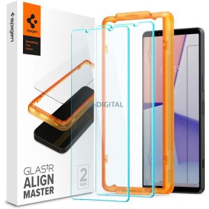 TEMPERED GLASS Spigen ALM SLIM 2-PACK SONY XPERIA 1 V CLEAR üvegfólia