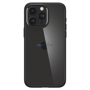 Spigen Crystal Hybrid, matt fekete - iPhone 15 Pro Max tok