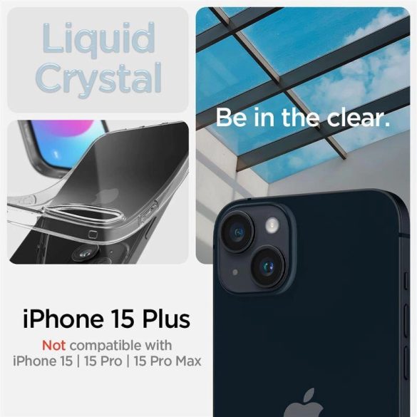 Spigen Crystal Flex, átlátszó - iPhone 15 Plus tok