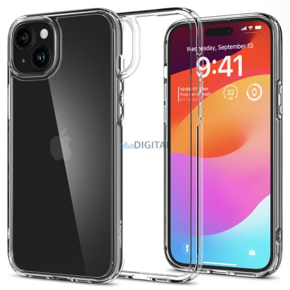 Spigen Crystal Hybrid, átlátszó - iPhone 15 Plus tok