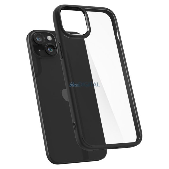 Spigen Crystal Hybrid, matt fekete - iPhone 15 Plus tok