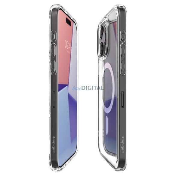 Spigen Crystal Hybrid MagSafe, fehér - iPhone 15 Pro tok