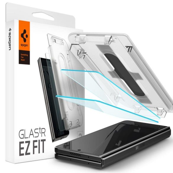 Spigen edzett üveg GLAS.TR "EZ FIT" 2db GALAXY Z Fold 5 átlátszó fólia