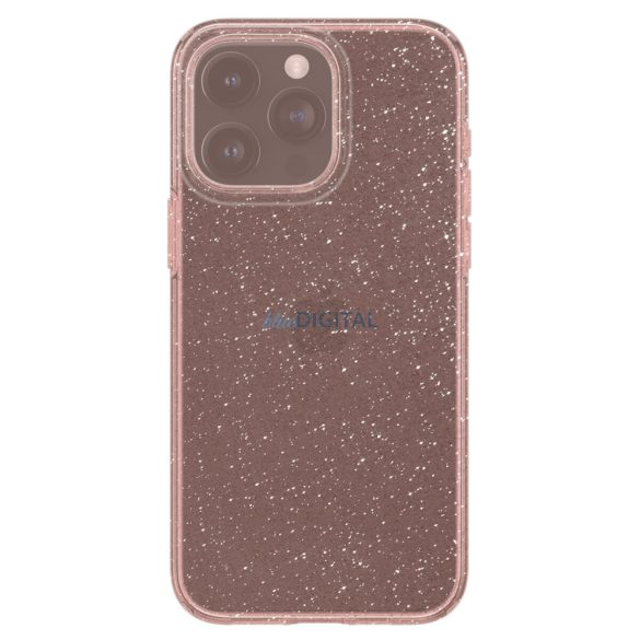 SPIGEN Liquid Crystal Glitter, rózsakvarc - iPhone 15 Pro Max tok