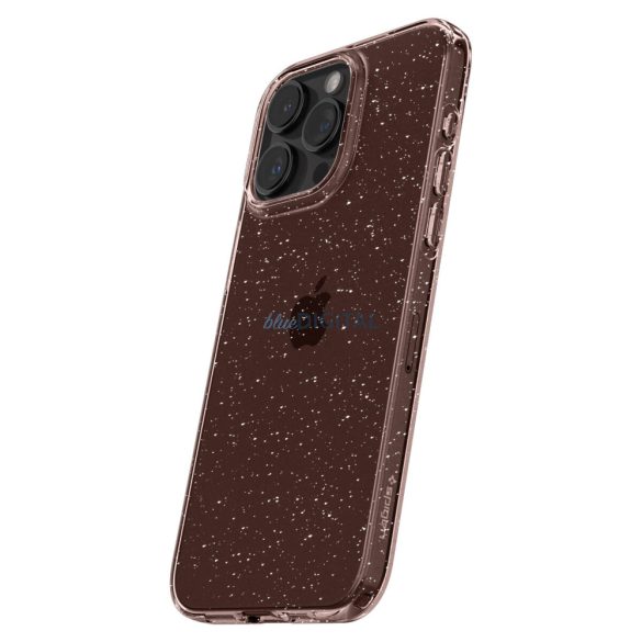 SPIGEN Liquid Crystal Glitter, rózsakvarc - iPhone 15 Pro Max tok