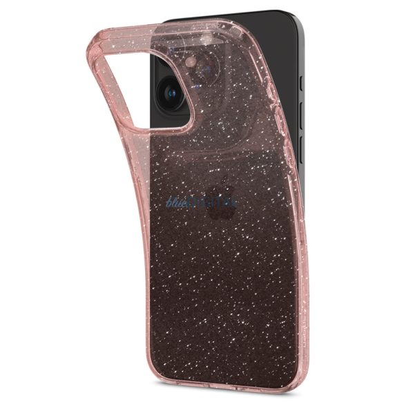 SPIGEN Liquid Crystal Glitter, rózsakvarc - iPhone 15 Pro Max tok