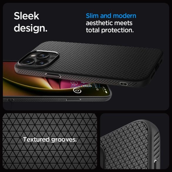 SPIGEN Liquid Air iPhone 15 PRO MAX MATT FEKETE tok