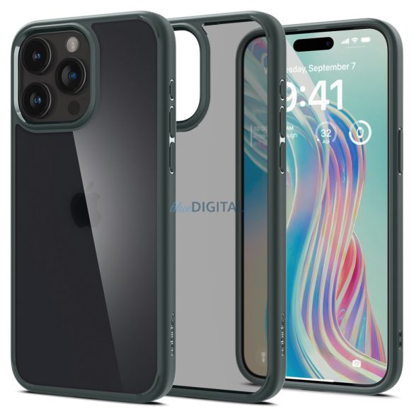 Spigen Ultra Hybrid, fagyoszöld - iPhone 15 Pro Max tok