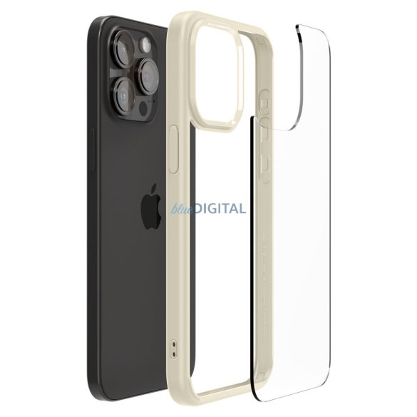 Spigen Ultra Hybrid tok iPhone 15 Pro Max - bézs színben